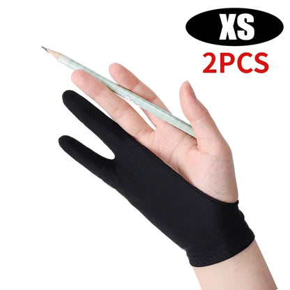 Two-Finger Artist Drawing Glove for iPad & Graphics Tablets – Palm Rejection, Anti-Smudge