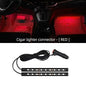 2-in-1 LED Car Neon Interior Light – USB & Cigarette Lighter Footwell Ambient Light, Car Backlight Atmosphere Lamp Accessories