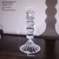 Clear Glass Pillar Candle Holder Table Candlestick for Dining Room Decor