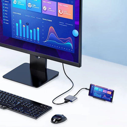 3-in-1 USB-C Hub HDMI & USB 3.0 Type-C Docking Station for Laptops
