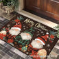VIKAMA 1pc Three Santa Claus Doormats Festive Floor Mat Living Room Rug For Bedroom Welcome Mat Outdoor Rug Christmas Rug