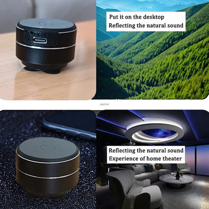 Mini Bone Conduction Bluetooth Speaker Portable Vibration Stereo TWS Wireless USB-C Metal
