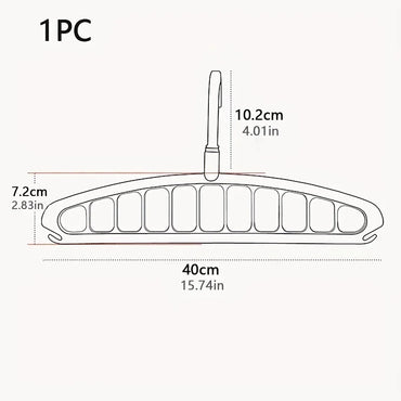 1PC Multi-Hole Space-Saving Clothes Hanger! Foldable for Home/Bedroom/Travel – Fits Pants/Shirts/Skirts