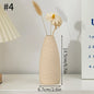 Ceramic Decorative Vase for Dried Flowers & Hydroponic Plants, Modern Table Ornament for Living Room Bedroom Office
