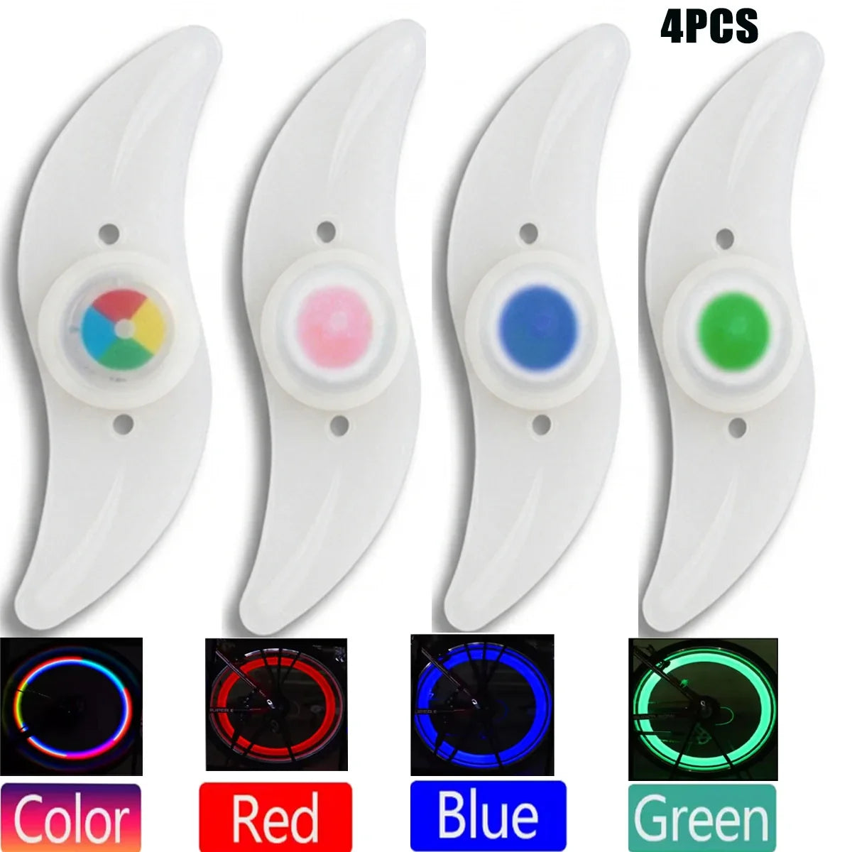Bicycle Spoke Lights IP67 Waterproof LED Bike Wheel Lights Colorful Cycling Wheel Spoke Lamp Safety Warning Bike Accessories