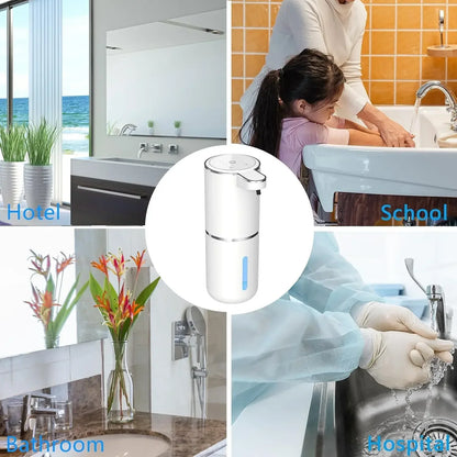 Automatic Foam Soap Dispenser Touchless Infrared Sensor USB Rechargeable — Hands-Free for Bathroom & Kitchen