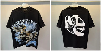 MIXED-EMOTION Rhinestone Graphic T-Shirt
