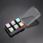 Stainless Steel Reusable Whiskey Stones - Quick-Freeze Ice Cubes with Storage Tray for Whiskey Wine Beer
