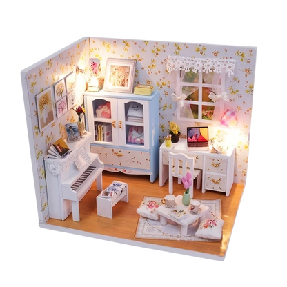 Creative DIY Wooden Model House Kit - Handcrafted Miniature Cottage, Perfect Christmas & Black Friday Gift Idea