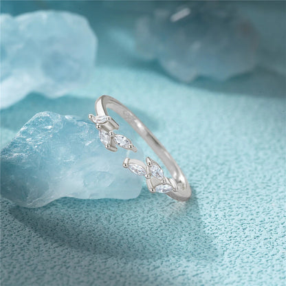 ROXI 925 Sterling Silver Crown Zircon Ring – Adjustable Geometric Wedding & Engagement Ring for Women, Gold or Silver