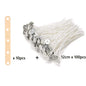 100-Pack Pre-Waxed Cotton Candle Wicks with Metal Sustainer Tabs — 2.5–20 cm (1–7.9 in) Smokeless DIY Candle Making