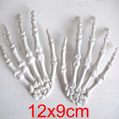 Plastic Skeleton Hand Decoration, 12 x 9cm, 2 or 4 Pieces