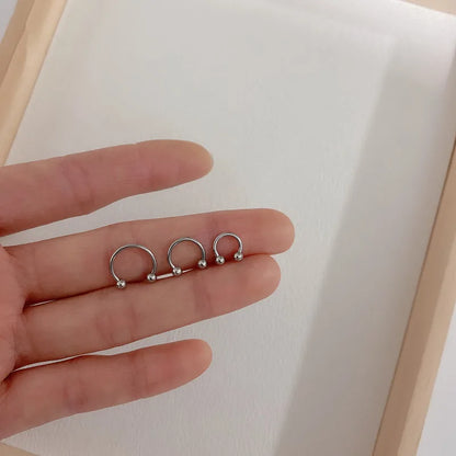 2pcs Stainless Steel Crystal CZ Tragus Piercing Helix Studs Earrings