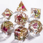 Handmade Resin 7-Piece D20 Polyhedral Dice Set for Dungeons & Dragons & Tabletop RPGs