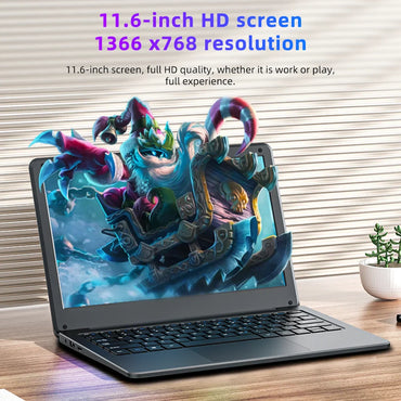 11.6-Inch (29.5 cm) Mini Laptop Intel Celeron N4000 — 8GB RAM, 128/256/1TB SSD (M.2), Windows 11, Pink Portable Ultraslim Pocket Laptop