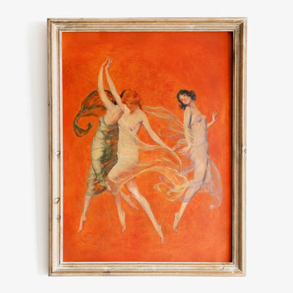 Warren B. Davis - Dance of Three Muses art print, Museum quality Fine Art Print