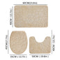 3-Piece Microfiber Bath Mat Set – Water-Absorbent, Non-Slip Soft Striped Bathroom Rugs