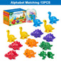 Dinosaur Matching Game – Alphabet & Number Montessori Learning Toy for Kids, Colors, Letters & Numbers Educational Game