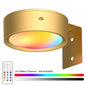 Rechargeable LED Magnetic Picture Light Dimmable 360° Rotating Touch Remote Wall Cabinet Night Lamp