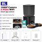 8L Automatic Pet Feeder with 1080P Camera, 2.4/5GHz WiFi, Stainless Steel Bowl, App Control & Voice Recorder