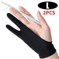 Palm Rejection Two-Finger Drawing Glove for Graphic Tablets - Right/Left Hand