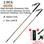 Foldable Quick-Lock 4-Section Trekking Poles Pair – 7075 Aluminum Adjustable 110/120 cm (43.3/47.2 in) EVA Grip Tungsten-Cobalt Tips