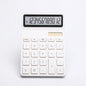 12-Digit Solar Calculator Dual Power (Solar + Coin Battery) — Portable Desktop Calculator for Office, School & Home