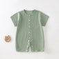 Breathable Cotton Baby Romper Summer Short Sleeve Jumpsuit for Newborn Boys & Girls 3–24M