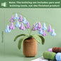 KRABALL Moth Orchid Crochet Kit for Beginners With Instruction Knitting Yarn Thread Needles Hook Easy Knit Tools Accessories Set