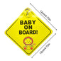 Baby On Board BABY IN CAR PVC Stickers Safety Reflective Tuning Cartoon Window Decals Automobiles Personalized Ornaments