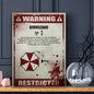 R-RESIDENT Game E-EVILs Poster HD Art Sticky Wall Waterproof Home Living Room Bar Decoration