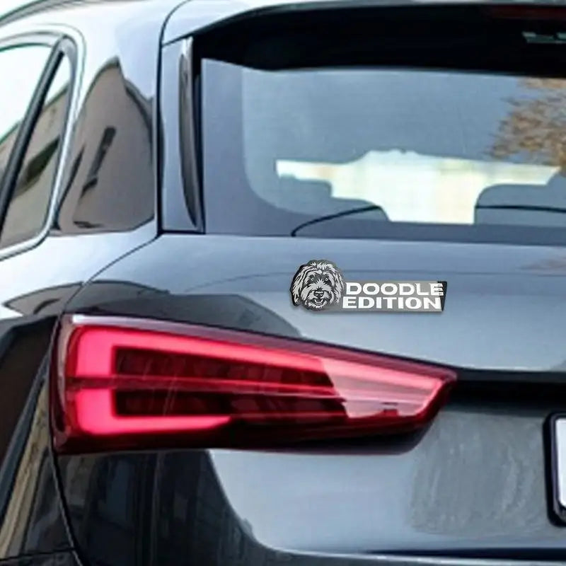 Funny Dog Acrylic Car Badge Sticker