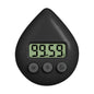 Waterproof Digital Shower & Kitchen Timer with Magnetic Backing, Suction Cup and Wall Mount - Countdown/Count-Up