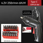 Compact Rechargeable Cordless Screwdriver — 4.2V (3.6V), 6 N·m Torque, 1300mAh, 250 RPM