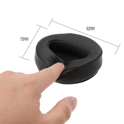 Replacement Memory Foam Ear Pads for Over-Ear Headphones - Soft Leather Ear Cushions, Self-Adhesive (1 Pair)