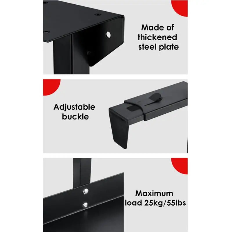 PC Under Desk Mount Computer Case Holder CPU Mount Heavy Duty Computer Case Stand Under Desk PC Stand Holder For Table Floor