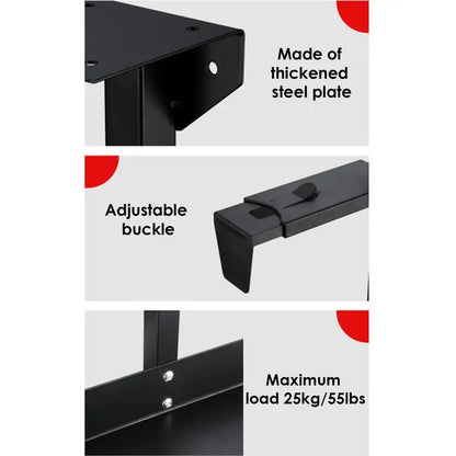 PC Under Desk Mount Computer Case Holder CPU Mount Heavy Duty Computer Case Stand Under Desk PC Stand Holder For Table Floor
