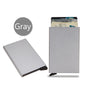 RFID Metal Pop-Up Card Holder Wallet – Slim Minimalist Small Black Unisex