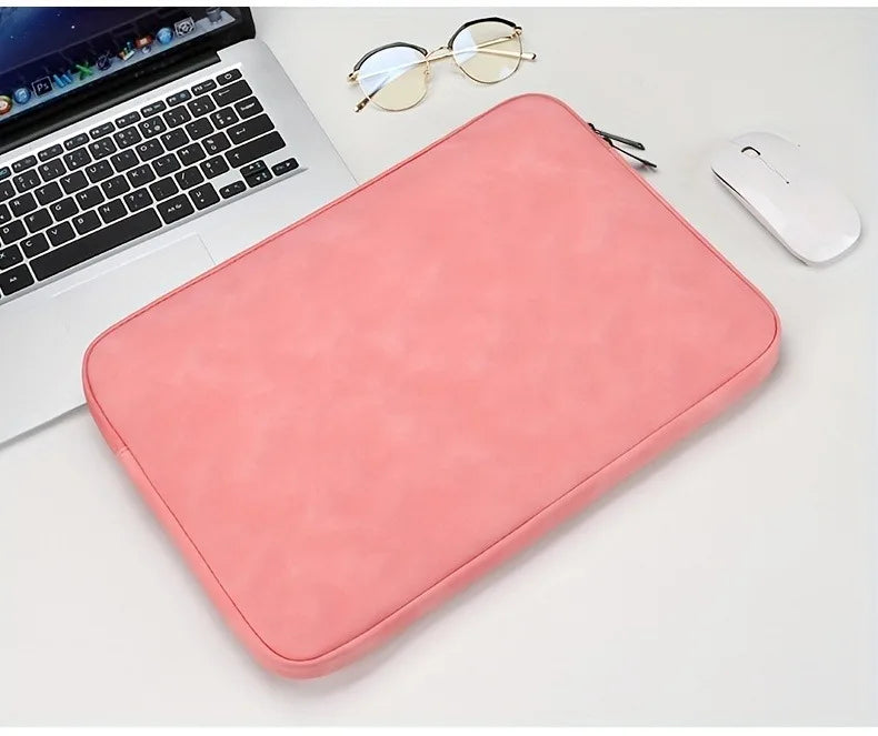 PU Leather Laptop Sleeve 11–15 Inch — Slim Protective Case