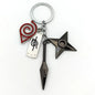 Anime Ninja Keychain Set: Kunai, Shuriken & Red Cloud Charms for Backpack, Car & Keys