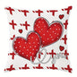 VIKAMA Red Heart Design, Decorative Pillow Cover For Valentine's Day And Weddings, Washable Pillowcase, For Sofas And Bedrooms