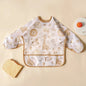 Waterproof Long Sleeve Baby Bib | Washable Feeding Bib with Full Coverage & Easy Clean Design