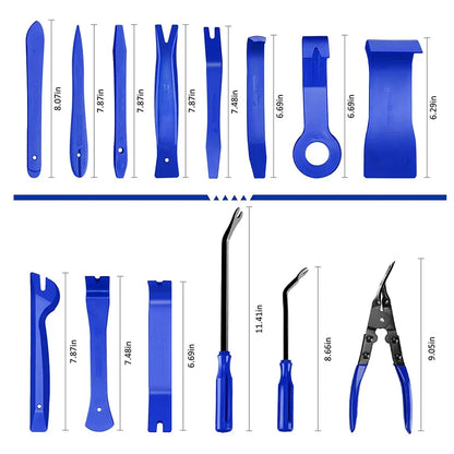 Car Panel Trim Removal Tool Kit — 5/11/41-Piece Pry Sets for Dash, Door & Audio Install (Blue/Red)