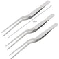 Stainless Steel Kitchen Tweezers & BBQ Tongs, Portable Food Clips — 1 or 3-Pack (14/16/20 cm | 5.5/6.3/7.9 in)