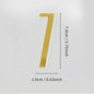 Golden Door Number with Backing Adhesive 7cm Metal House Number Apartment Door Number for Outdoor Hotel Home Mailbox Label