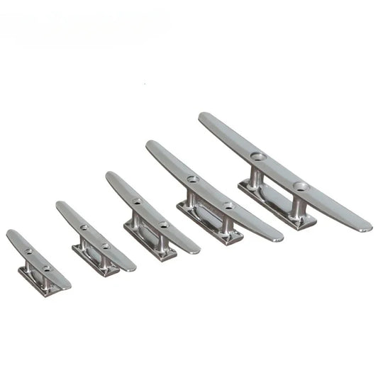 1Pc 4" 5" 6" 8" Combo Mooring Cleat 2 Hole 316 Stainless Steel Polished Boat Cleats for Marine Boat Deck Rope Tie Yacht