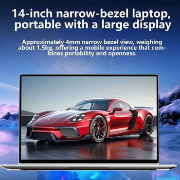 LENO 14.1"Ultra Slim Laptop Windows11 16GB 2TB SSD Gamer Notebook Intel 4405U 1920*1080 Display Office Study Gaming Computer PC