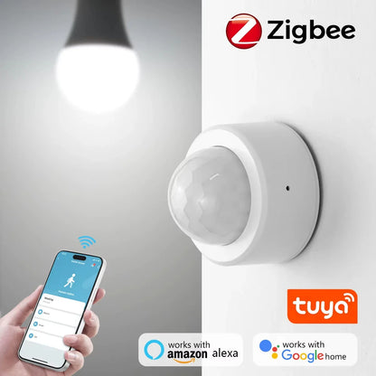 Zigbee PIR Motion Sensor & Light Detector - Smart Home Motion Sensor with Mobile App Control