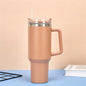 40oz Vacuum Insulated Tumbler with Handle & Straw Lid | Stainless Steel Travel Bottle