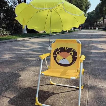 Kids' Folding Beach Chair with Umbrella and 50 kg Load Limit